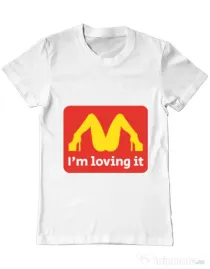 Tricou ADLER barbat I'm loving it Alb