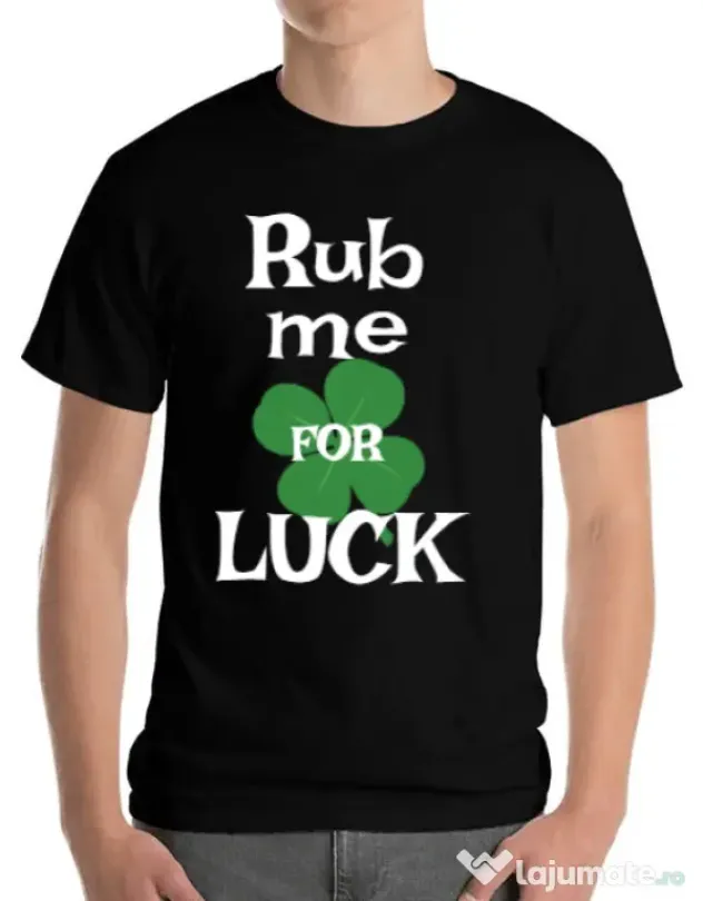 Tricou ADLER barbat Rub me for luck Negru