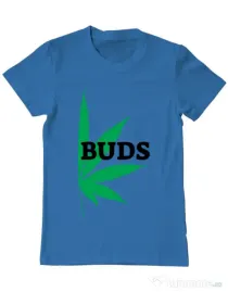Tricou ADLER barbat Best buds 2 Albastru azuriu