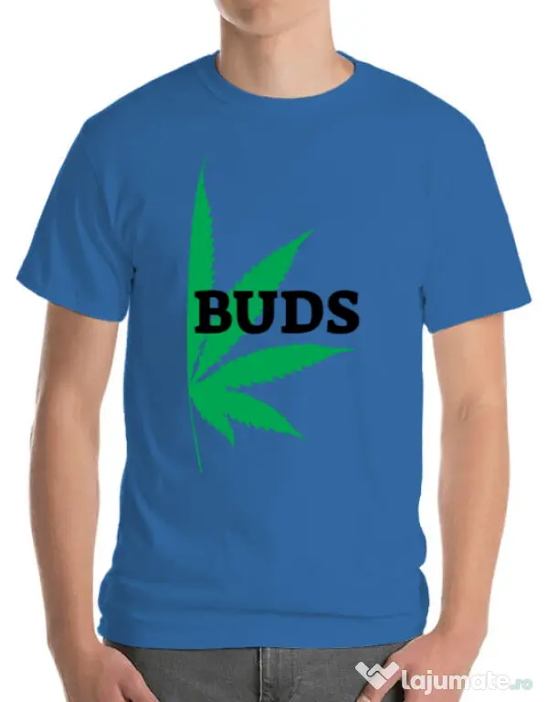 Tricou ADLER barbat Best buds 2 Albastru azuriu