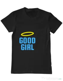 Tricou ADLER barbat Good girl Negru