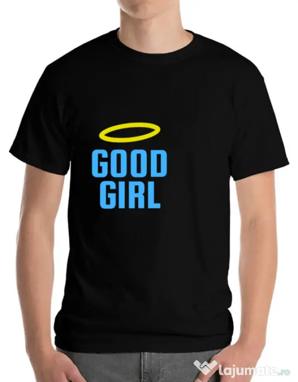 Tricou ADLER barbat Good girl Negru