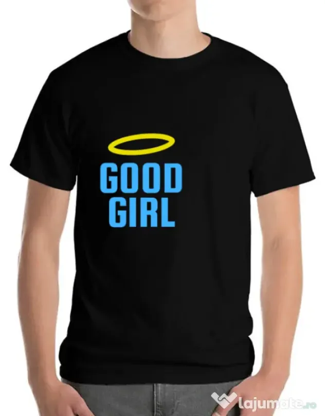 Tricou ADLER barbat Good girl Negru