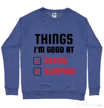 Bluza ADLER barbat Things I am good at Albastru melanj
