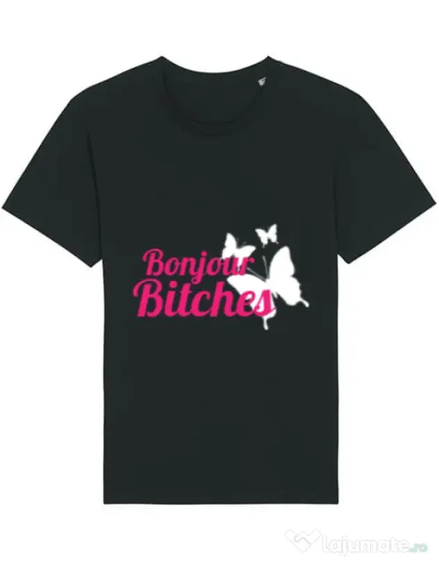 Tricou STANLEY STELLA barbat Bonjour bitches Negru