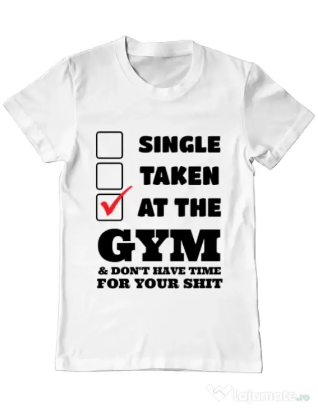 Tricou ADLER barbat At the gym Alb