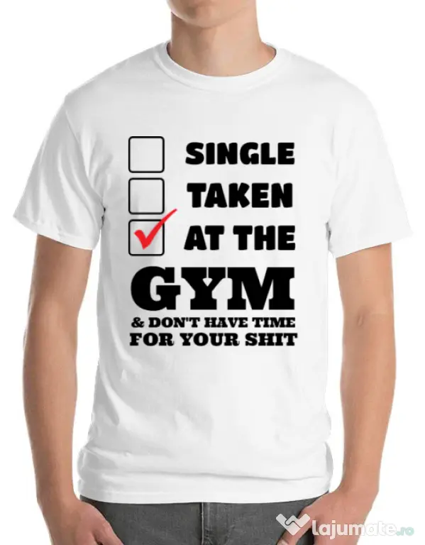 Tricou ADLER barbat At the gym Alb