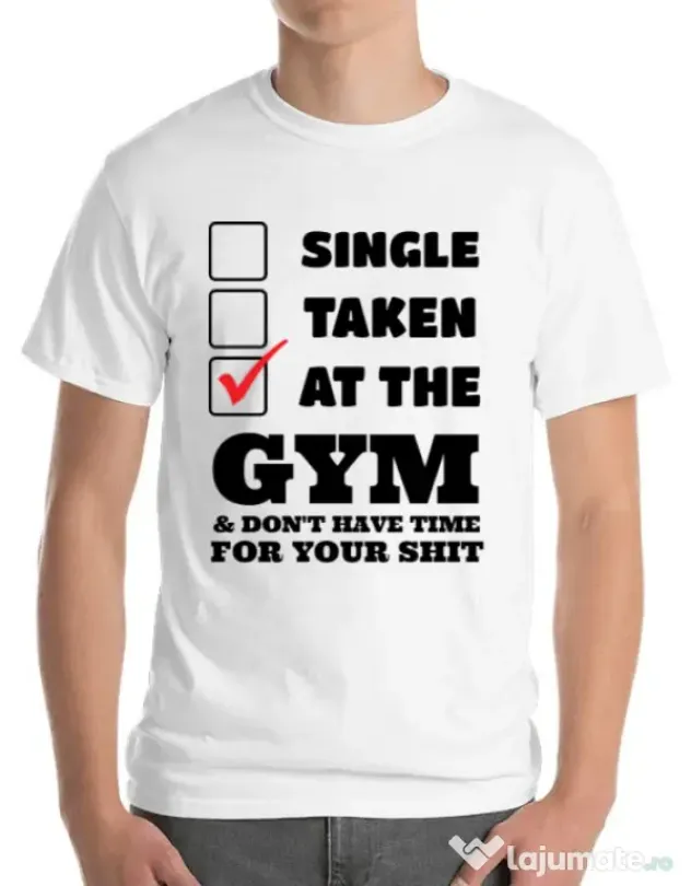 Tricou ADLER barbat At the gym Alb