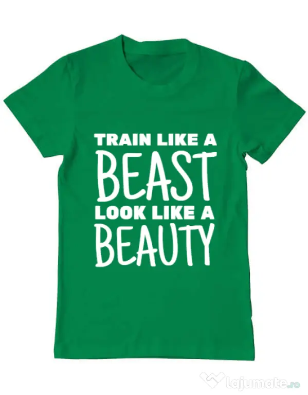 Tricou ADLER barbat Train like a beast Verde mediu