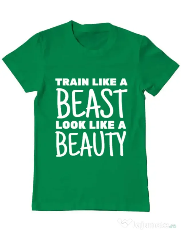 Tricou ADLER barbat Train like a beast Verde mediu