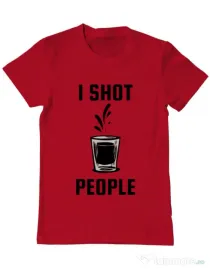 Tricou ADLER barbat I shot people Rosu