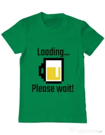 Tricou ADLER barbat Beer loading Verde mediu