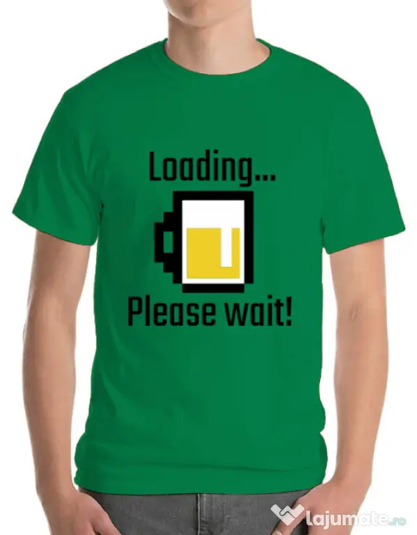 Tricou ADLER barbat Beer loading Verde mediu