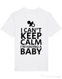 Tricou STANLEY STELLA barbat I am having a baby Alb