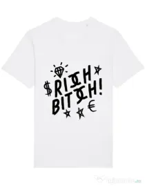 Tricou STANLEY STELLA barbat Rich bitch Alb