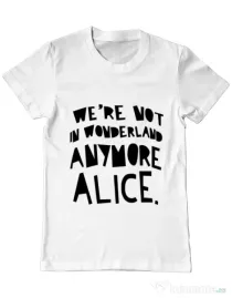 Tricou ADLER barbat Not in wonderland Alb
