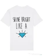 Tricou STANLEY STELLA barbat Shine bright like a diamond Alb