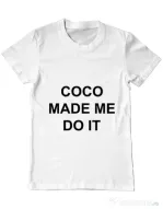 Tricou ADLER barbat Coco made me do it Alb