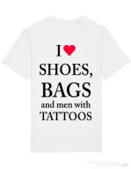Tricou STANLEY STELLA barbat I love shoes Alb