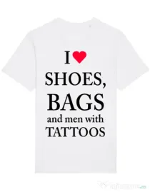 Tricou STANLEY STELLA barbat I love shoes Alb