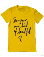 Tricou ADLER barbat Be your own kind of beautiful Galben