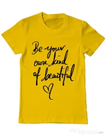 Tricou ADLER barbat Be your own kind of beautiful Galben