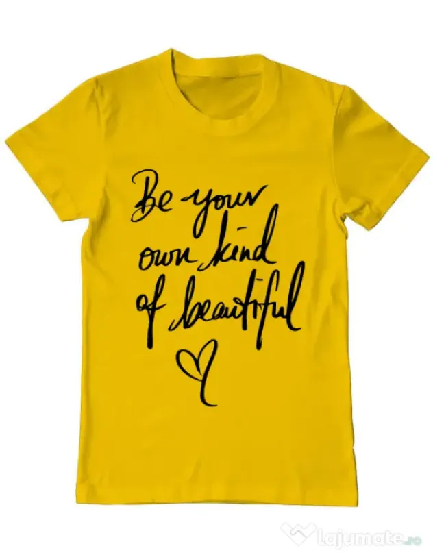 Tricou ADLER barbat Be your own kind of beautiful Galben