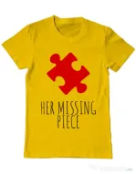 Tricou ADLER barbat Her missing piece Galben