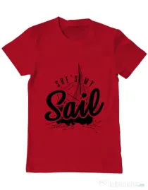 Tricou ADLER barbat She s my sail Rosu