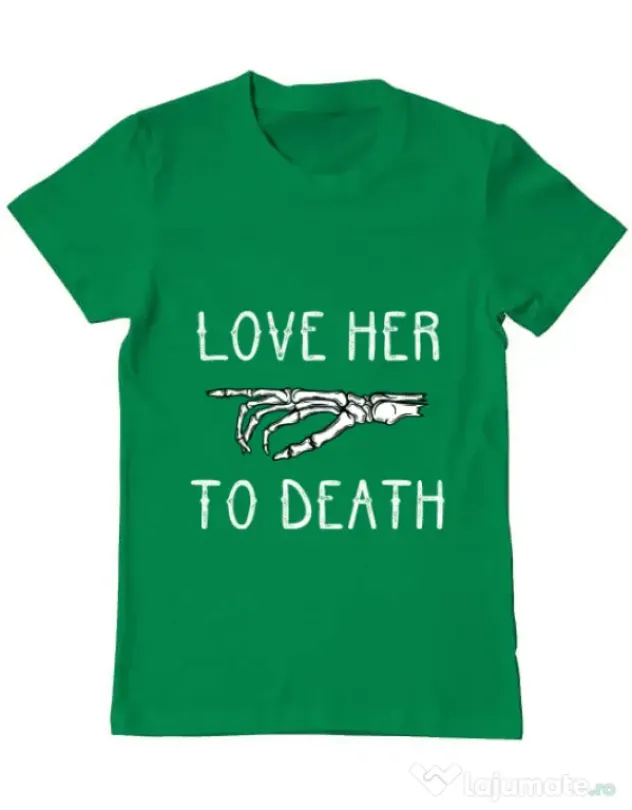 Tricou ADLER barbat Love her to death Verde mediu