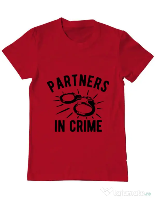 Tricou ADLER barbat Partners in crime 1 Rosu