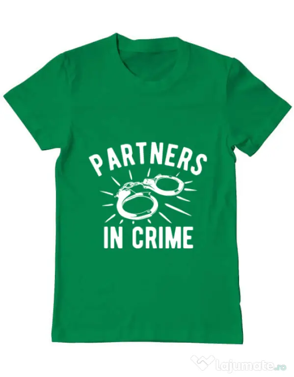 Tricou ADLER barbat Partners in crime 2 Verde mediu