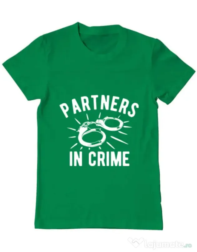 Tricou ADLER barbat Partners in crime 2 Verde mediu