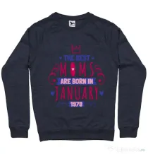 Bluza ADLER barbat The best moms January Denim inchis