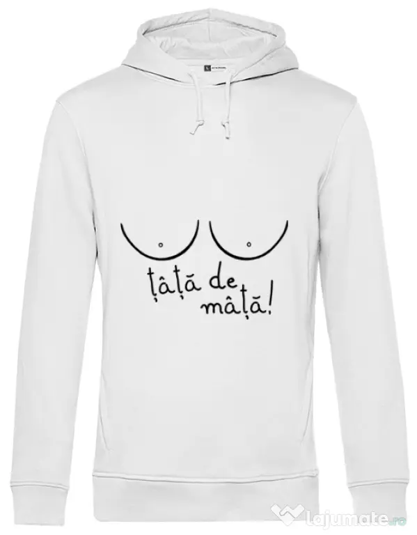 Hoodie barbat cu gluga Tits Alb