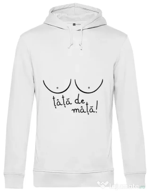 Hoodie barbat cu gluga Tits Alb