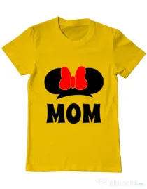 Tricou ADLER barbat Mouse mom Galben