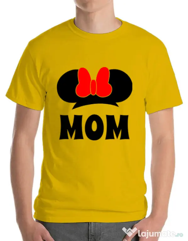 Tricou ADLER barbat Mouse mom Galben