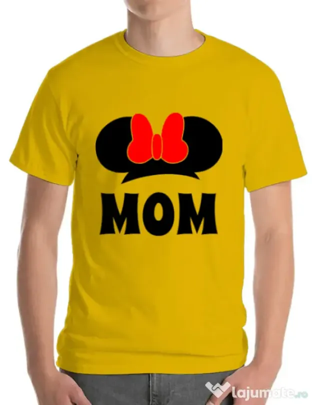 Tricou ADLER barbat Mouse mom Galben