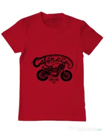 Tricou ADLER barbat Caferacer Rosu