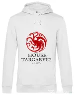 Hoodie barbat cu gluga House Targaryen Alb