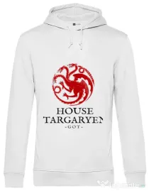 Hoodie barbat cu gluga House Targaryen Alb