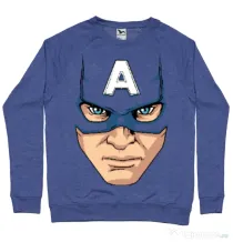 Bluza ADLER barbat Captain America Mask Albastru melanj