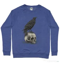 Bluza ADLER barbat Crow skull Albastru melanj