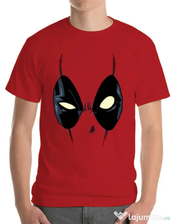 Tricou ADLER barbat Deadpool mask Rosu