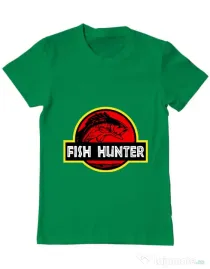Tricou ADLER barbat Fish hunter Verde mediu
