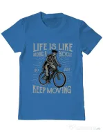 Tricou ADLER barbat Keep moving Albastru azuriu