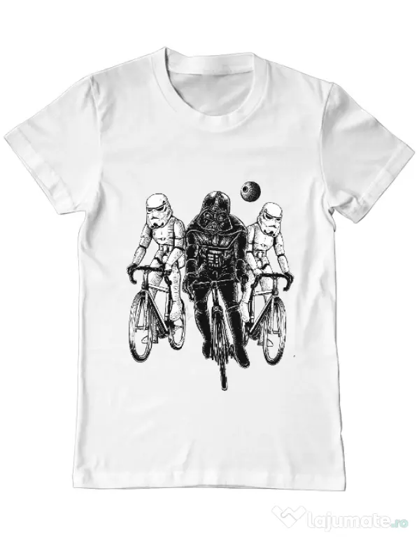 Tricou ADLER barbat Star bikers Alb