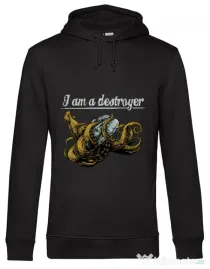 Hoodie barbat cu gluga Destroyer Negru