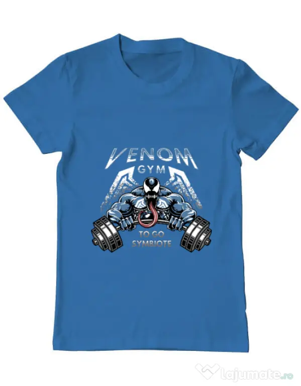 Tricou ADLER barbat Venom gym Albastru azuriu